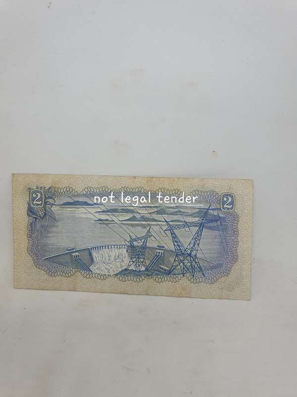 1976 TW de Jongh 3rd Issue Afr/Eng Two Rand Banknote (D148)