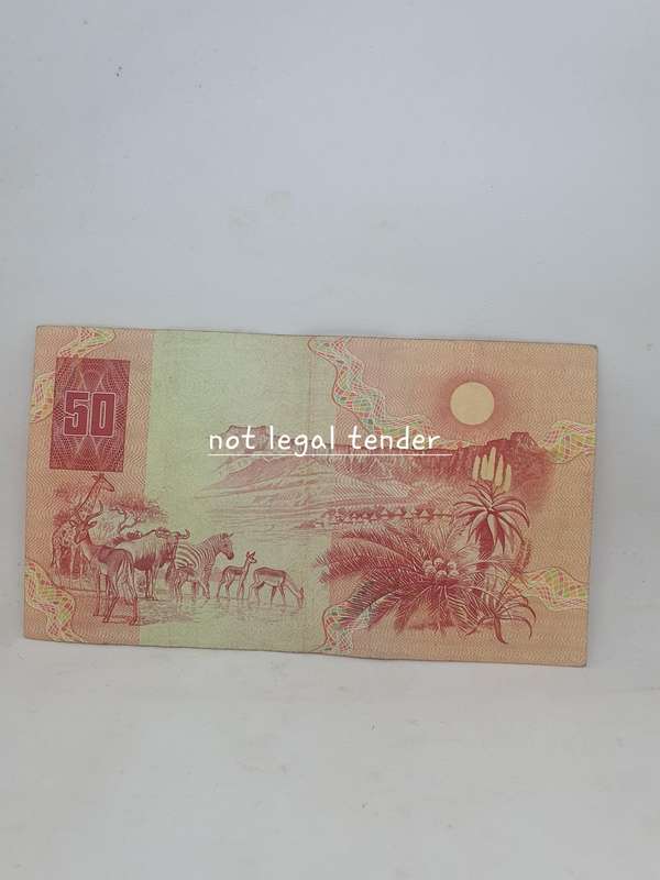 1990 C Stals 1st Issue Afr/Eng R50 Banknote (AA)