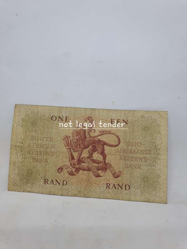 1961 MH de Kock 4th Issue Eng/Afr One Rand Banknote. (A26)