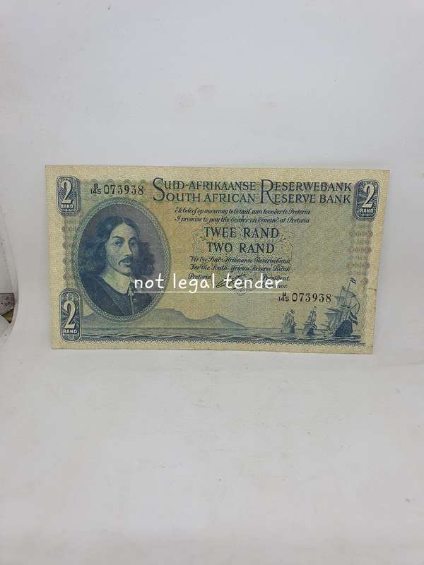 1962 G Rissik 2nd Issue Afr/Eng Two Rand Banknote. (B145)