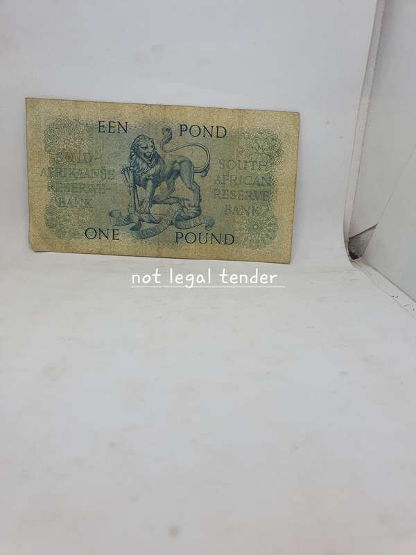 1959 MH de Kock 3rd Issue Afr/Eng One Pound Banknote. (B366)