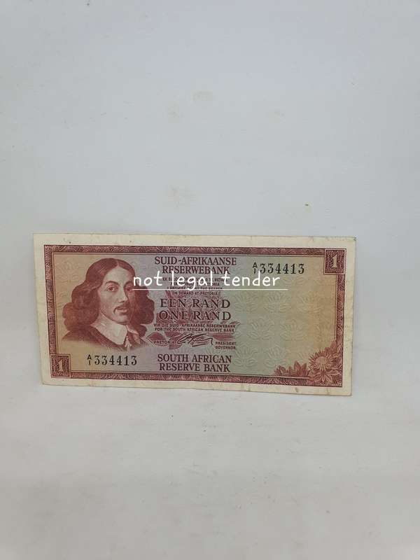 1966 G Rissik 2nd Issue Afr/Eng One Rand Banknote. (A1)