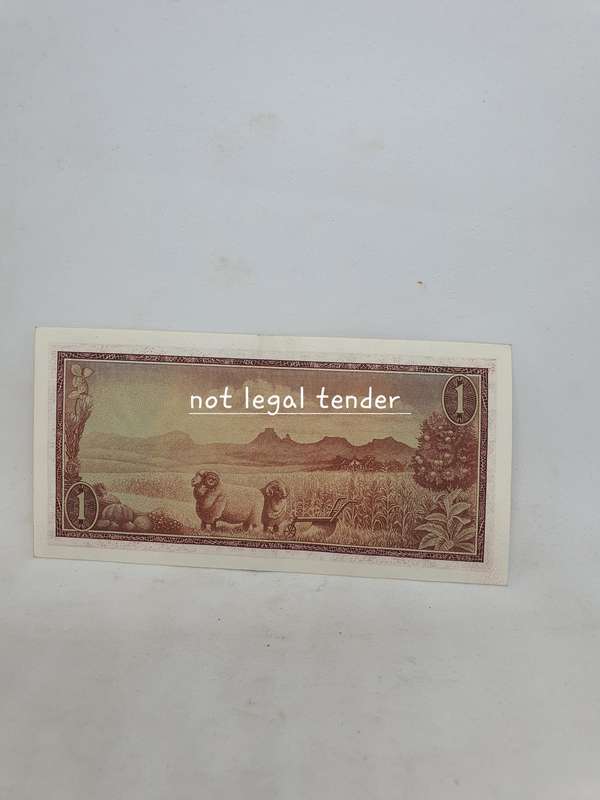 1966 G Rissik 2nd Issue Eng/Afr One Rand Banknote. (A106) High Grade