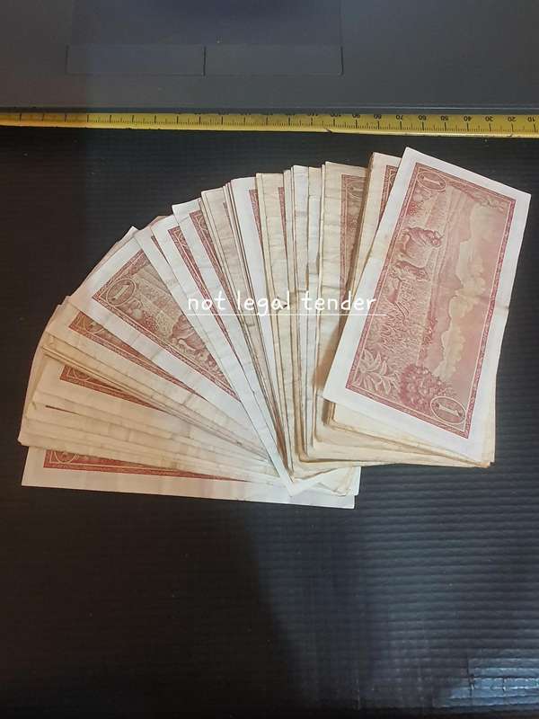 60 TW de Jongh Various Issue One Rand Banknotes (B292)