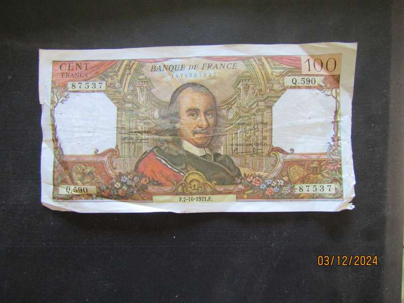 1973 France 10 Francs Banknote Banknotes