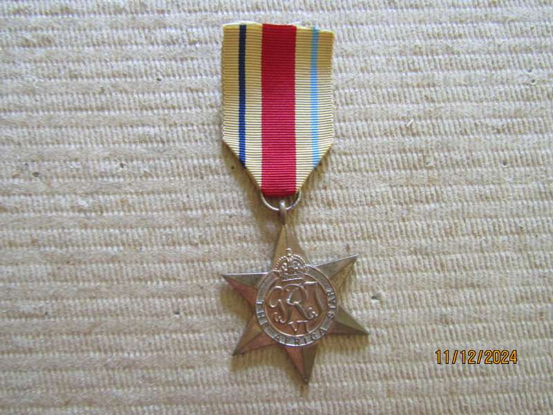 One The African Star WW2 Medal to c) H Jones