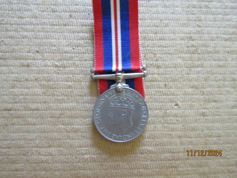 1939 to 1945  WW2 Medal to UK Issue. (Blank).