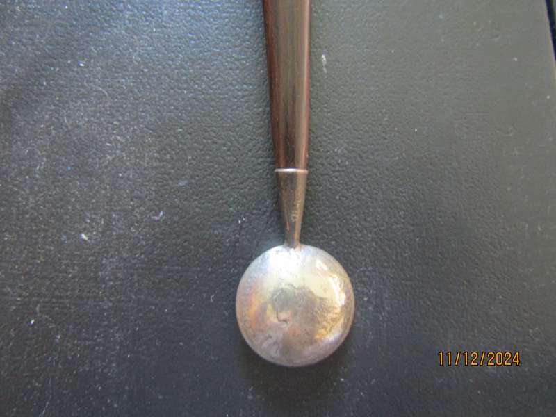 Sterling Silver And Wooden East Africa Elephant motive Spoon