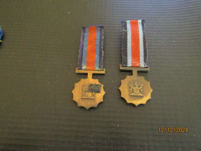 2 SADF MMM  Miniature Medal. Bid per medal.