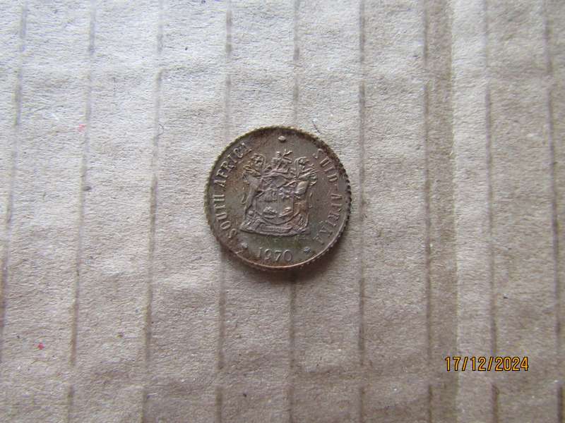 1970 Proof South African Half Cent. Mintage 10 000