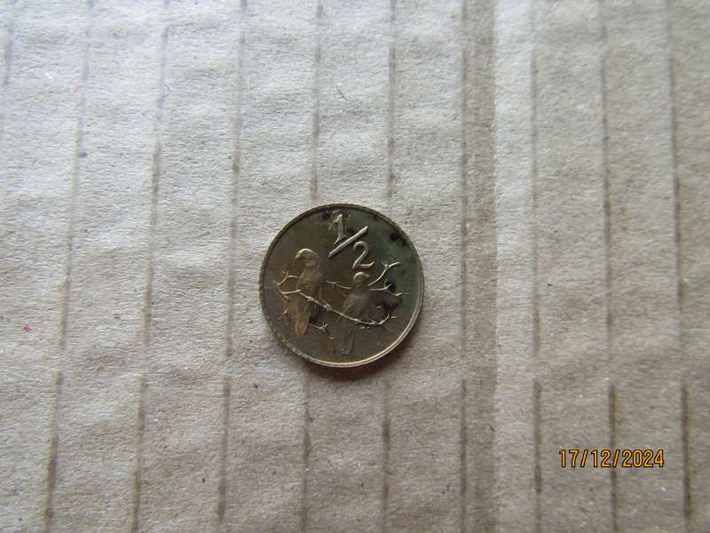 1970 Proof South African Half Cent. Mintage 10 000