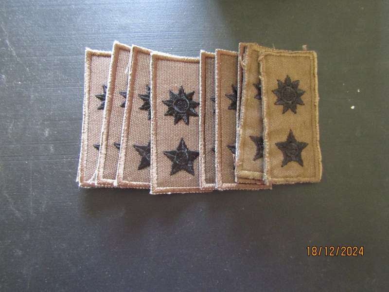 10 SADF Material Ranks. Bid per unit.
