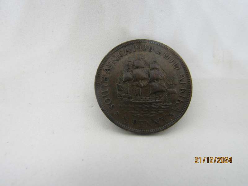 1929 South African Half Penny Mintage: 146 680
