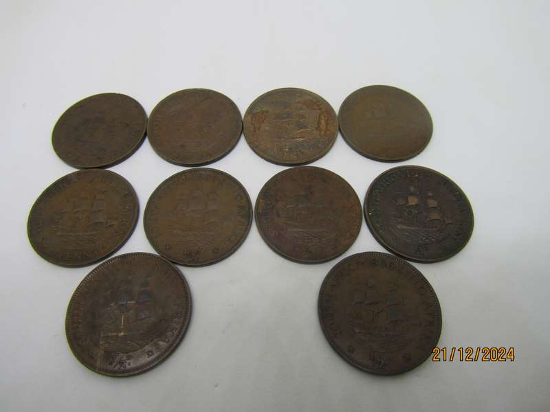 1925 to 1936 South African Half Penny Bar 1929