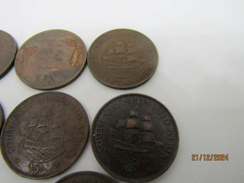 1925 to 1936 South African Half Penny Bar 1929