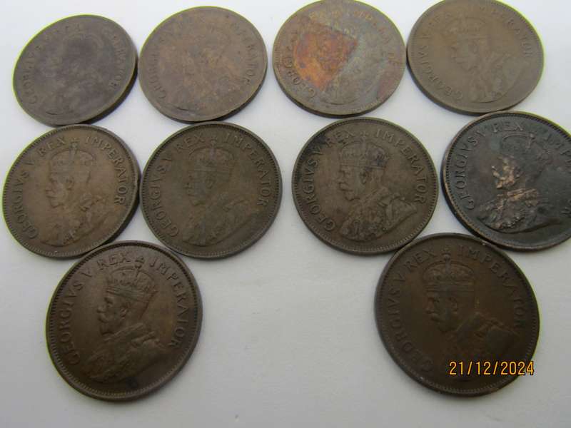 1925 to 1936 South African Half Penny Bar 1929