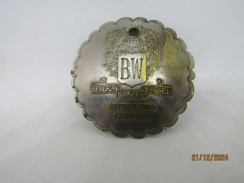 Berverlly Wilshire Hotel Lost and Found Token