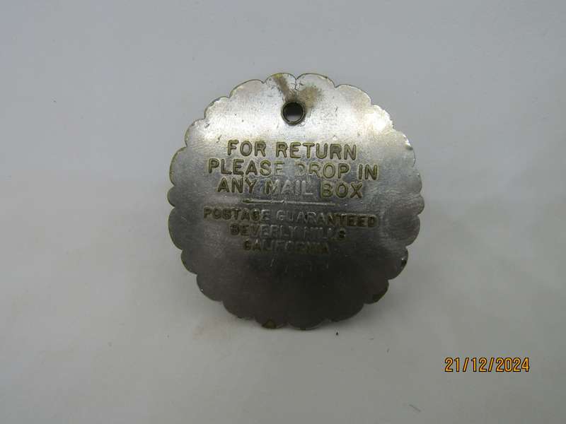 Berverlly Wilshire Hotel Lost and Found Token