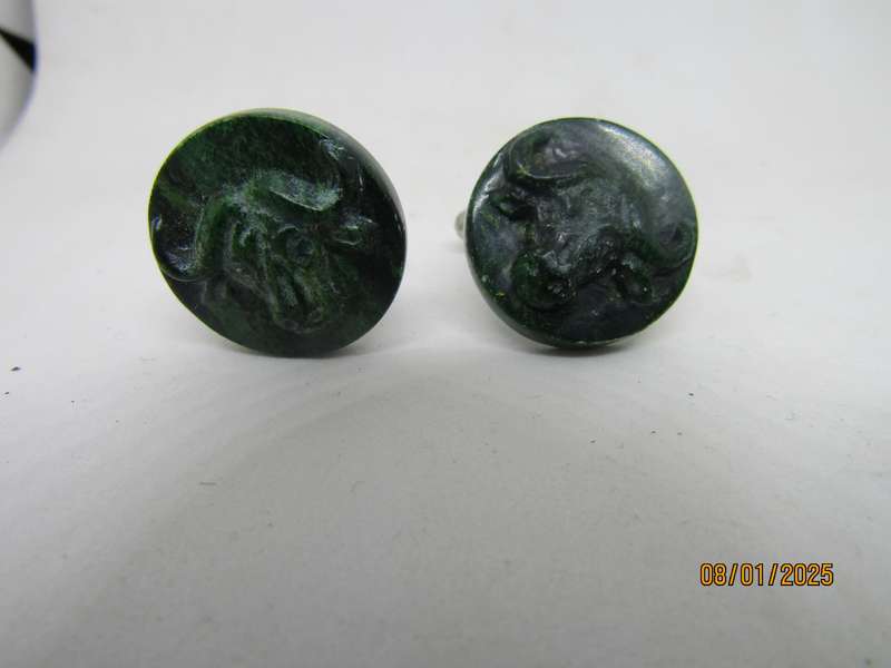 Jade Buffalo Cufflinks