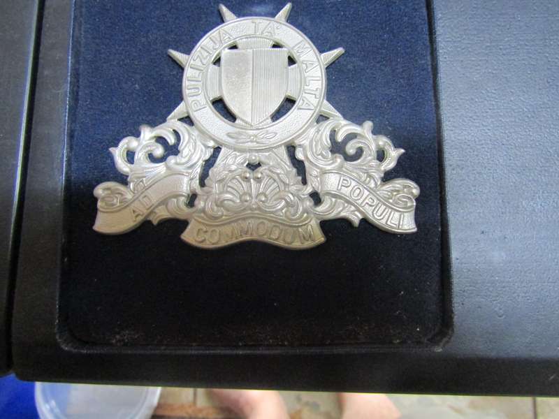 Malta Police Cap Badge in Presentation Box
