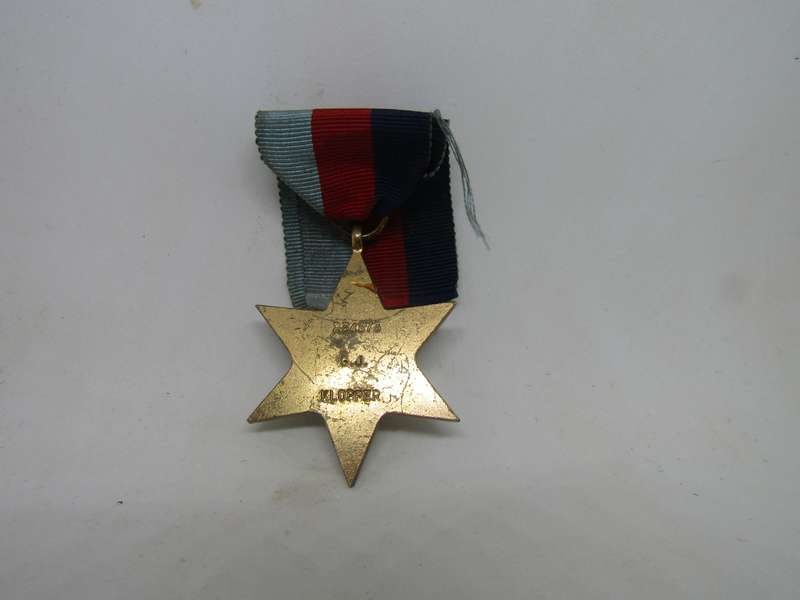 SADF WW 2 Full size Medal name to GJ Klopper