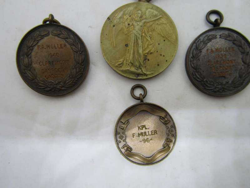 WW1 Medal to Kpl FA Muller 12th SAI SACS