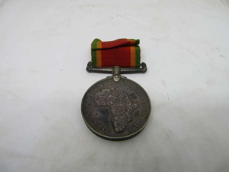WW2 African Service Medal and 1939 to 1945 Medal to WHJ Greeff