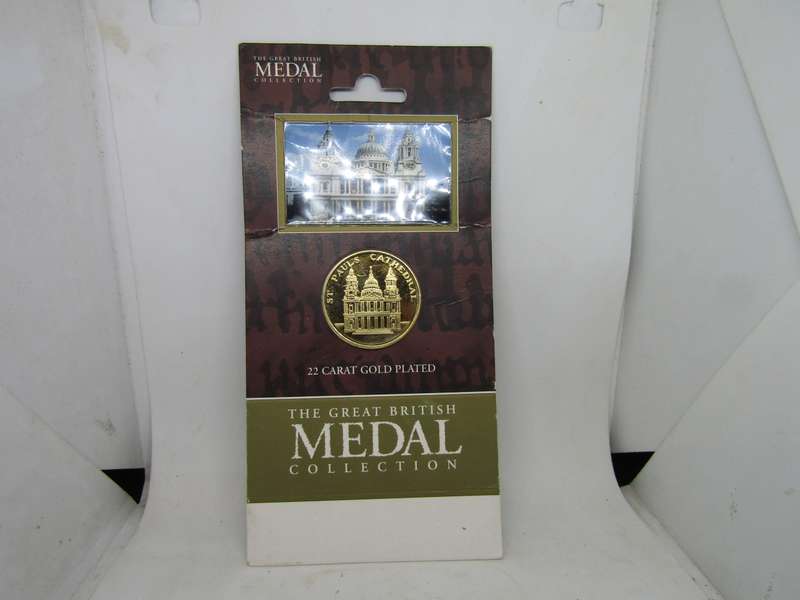 22 Carat Gold Plated St Paul's Cathedral Medal