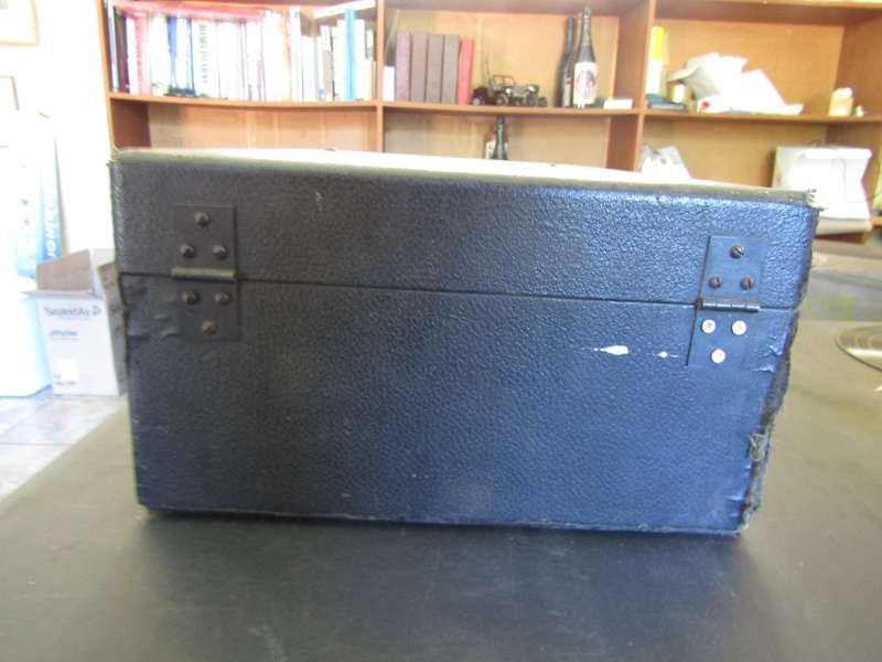His Masters Voice Box Type Gramophone Player. Works.