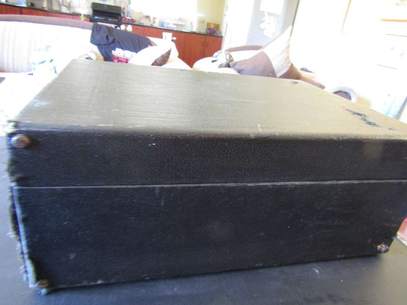His Masters Voice Box Type Gramophone Player. Works.
