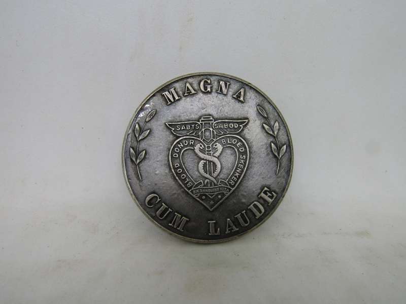 1990 Blood Transfusion Medal To RF Allen. 100 Donations