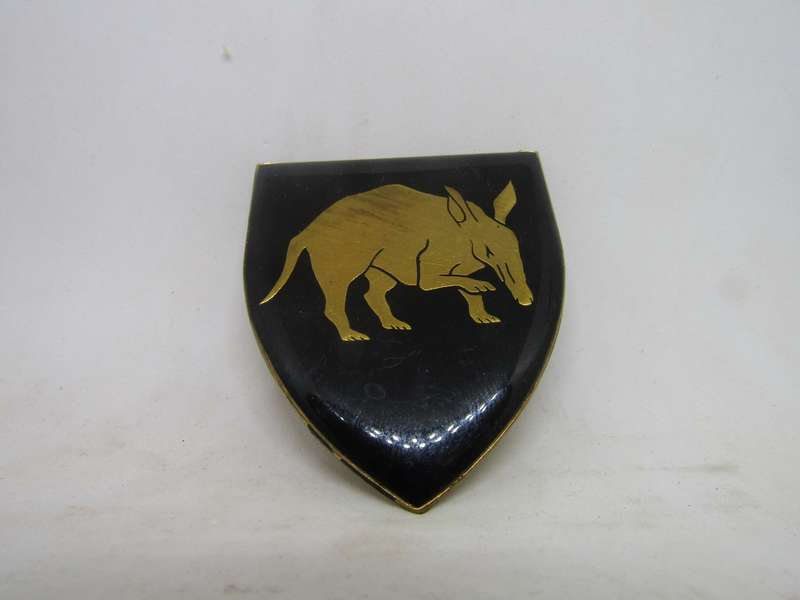 South African Defence Force SADF Sandton Commando Shoulder Flash Badge. Pins intact.