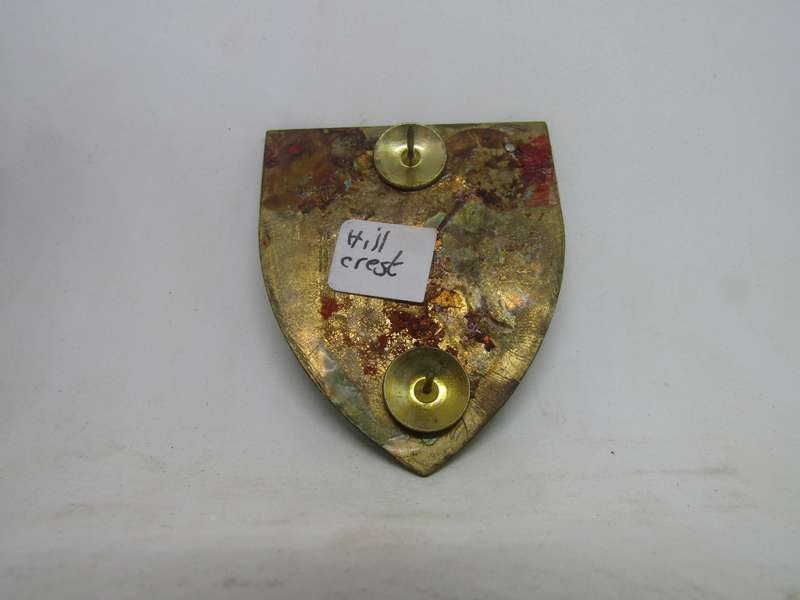 South African Defence Force SADF Hillcrest Commando Shoulder Flash Badge. 2 Pins intact.