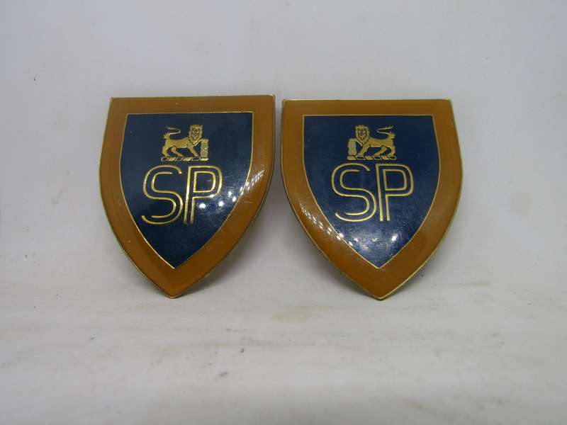 2  SADF State President Shoulder Flashes Badge. Pin intact.
