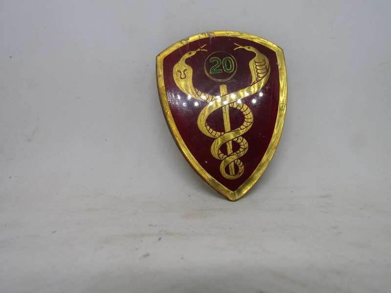 SADF 20 Field Ambulance Shoulder Flashes Badge. Pin intact.