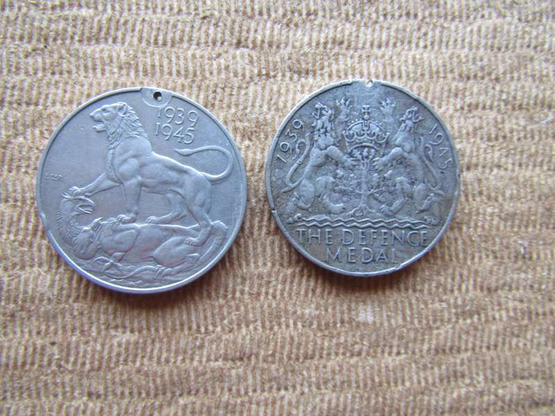 WW2 1939 to 1945 War Medal To Ja Kriel and Defence Medal to A Pashe