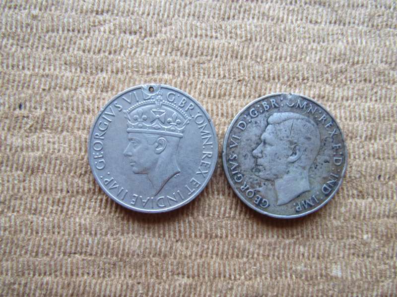 WW2 1939 to 1945 War Medal To Ja Kriel and Defence Medal to A Pashe
