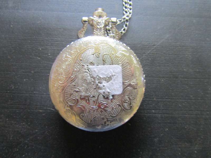 Train Motive Pocket watch. With Chain. Needs Battery