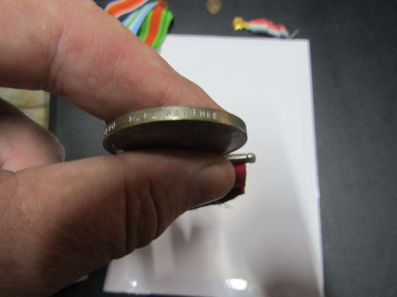 One WW2  1939 to 1945 Medal to MM Mathee (M)