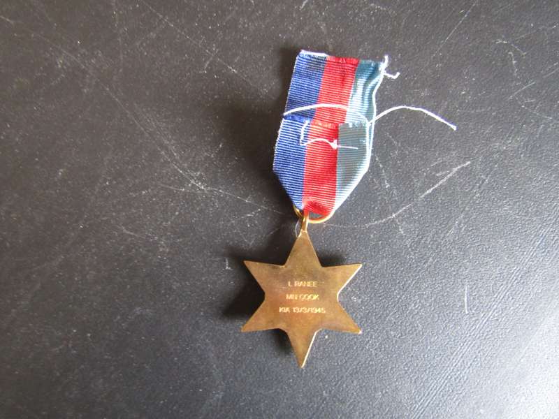 WW2 1939-1945 Star medal Full size Medal (replica) L Ranee Killed in action 13/3/45