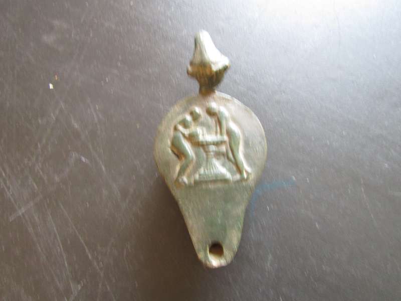 Ancient Roman Bronze Oil Lamp