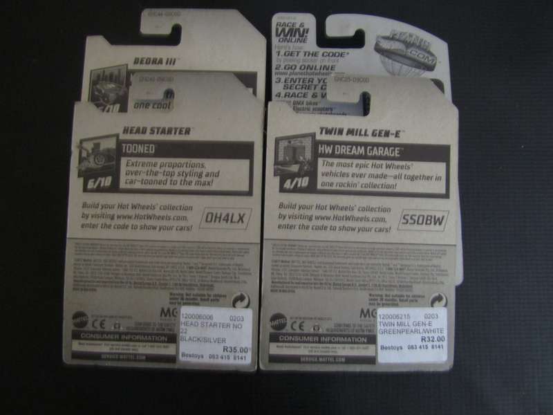 4 New Hotwheels Die Cast Car on Cards (C)