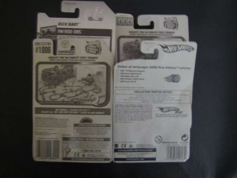4 New Hotwheels Die Cast Car on Cards (G)