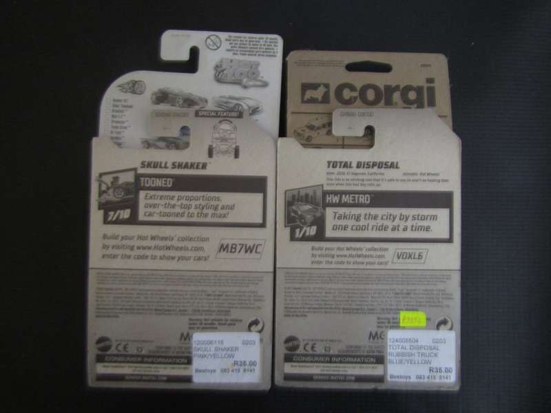4 New Hotwheels Die Cast Car on Cards (H)