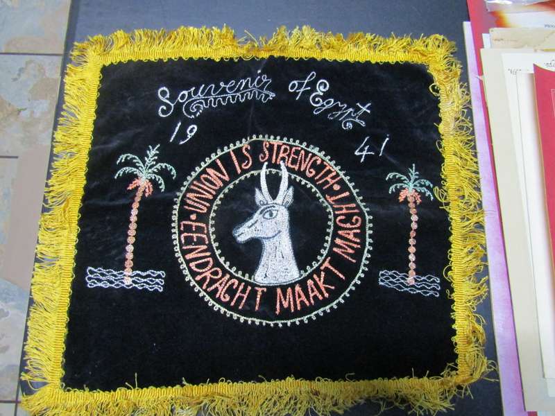 WW2 Egyptian Souvenir Cloth . Excellent condition
