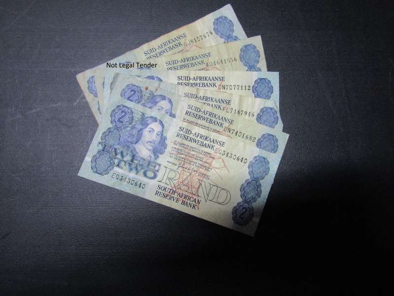 6 GPC De Kock 3rd Issue Afr/Eng Two Rand Banknotes (CH)