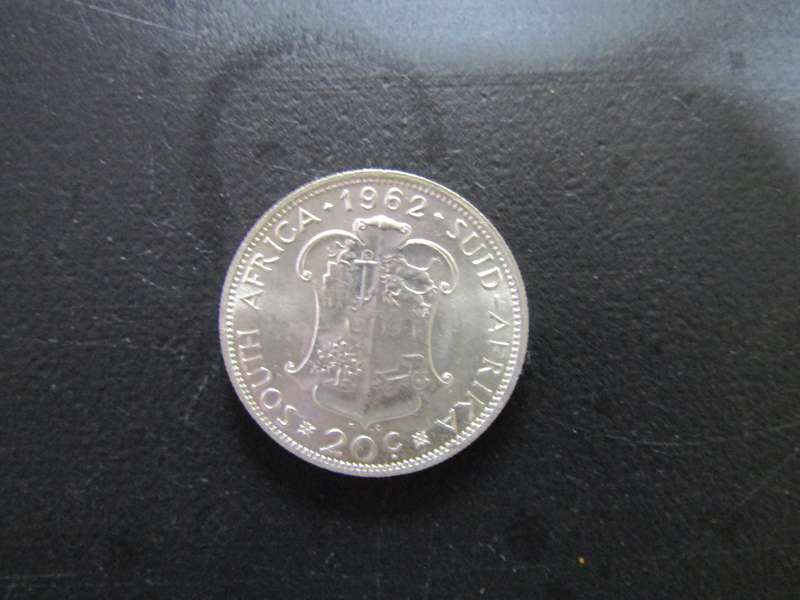 1962 Small 2 Twenty Cent Silver Coin (UNC)