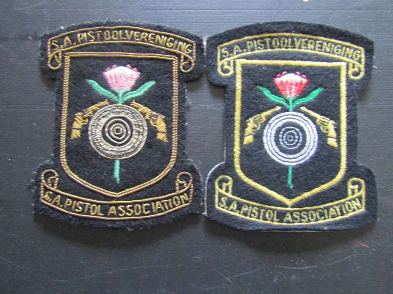 SA Pistol Association wire and normal Patches