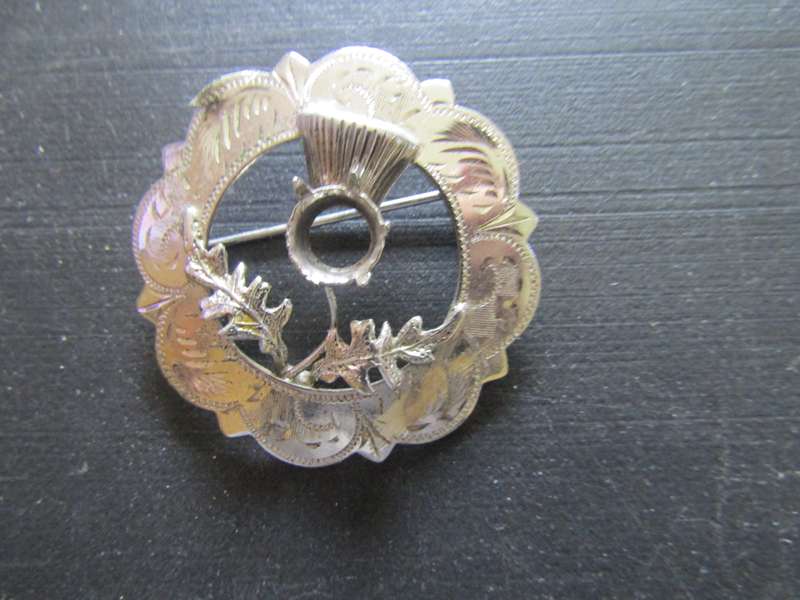 Ward Brothers Scottish Thistle Brooch. Hallmarked. Bit a bit sketchy