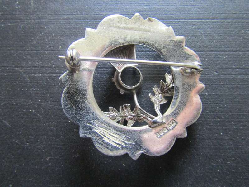 Ward Brothers Scottish Thistle Brooch. Hallmarked. Bit a bit sketchy